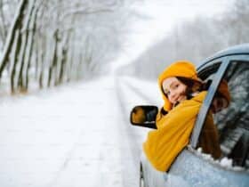 Zimska priprema automobila na snežnom putu